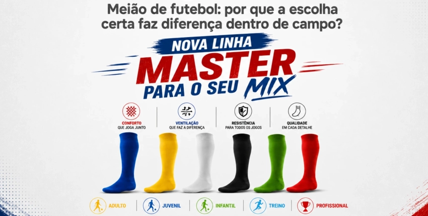 Meião de futebol: por que a escolha certa faz diferença dentro de campo?